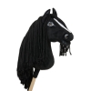 Long mane hobby horse - Black with white Blaze