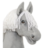 white mane hobby horse in gray