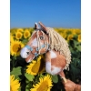 Hobby Horse - tobiano bay horse with a beige mane A3