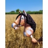 Hobby Horse - tobiano bay horse with a black mane A3
