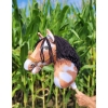 Hobby Horse - tobiano bay horse with a black mane A3