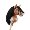 Hobby Horse - tobiano bay horse with a black maneA4
