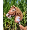 Hobby Horse - tobiano bay horse with a brown mane A3