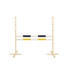 Jumping obstacle for Hobby Horse 120cm, with two beams black and yellow