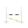 Jumping obstacle for Hobby Horse 120cm, with two beams black and yellow