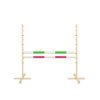 Jumping obstacle for Hobby Horse 120cm, with two beams green and pink