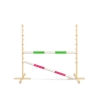 Jumping obstacle for Hobby Horse 120cm, with two beams green and pink
