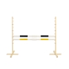 Jumping obstacle for Hobby Horse 160 cm, h-120 cm, with two bars black and yellow