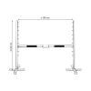 Jumping obstacle for Hobby Horse 160 cm, h-120 cm, with two bars green and blue