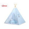 Kids Teepee Tent + decorative feathers - Chevron blue