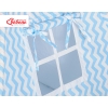 Kids Teepee Tent + decorative feathers - Chevron blue