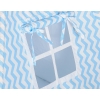 Kids Teepee Tent + decorative feathers - Chevron blue