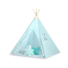 Kids Teepee Tent + decorative feathers- Chevron mint