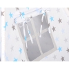 Kids Teepee Tent + decorative feathers- Gray-blue stars/Gray