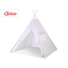 Kids Teepee Tent + decorative feathers- White dots on Gray