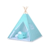 Kids Teepee Tent- Mint flowers/white