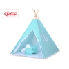 Kids Teepee Tent- Mint flowers/white
