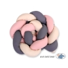 Knot Braided bumper- beige-anthracite-pastel pink