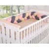 Knot Braided bumper- beige-anthracite-pastel pink