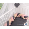 Knot Braided bumper- beige-anthracite-pastel pink