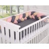 Knot Braided bumper- beige-anthracite-pastel pink