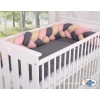 Knot Braided bumper- beige-anthracite-pastel pink