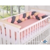 Knot Braided bumper- beige-anthracite-pastel pink