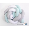 Knot braided bumper- white-gray-mint