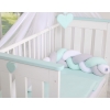 Knot braided bumper- white-gray-mint