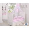 Knot Braided Crib Pillow Bumper- white-gray-pink
