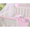 Knot Braided Crib Pillow Bumper- white-gray-pink