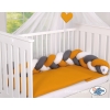 Knot bumper Braided Cushion Pillow - white-honey yellow-anthracite