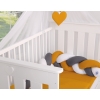 Knot bumper Braided Cushion Pillow - white-honey yellow-anthracite