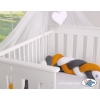 Knot bumper Braided Cushion Pillow - white-honey yellow-anthracite