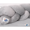 Knoted cot bumper minky 180cm- gray