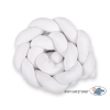Brided baby cot bumper minky 180cm - white