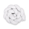Brided baby cot bumper minky 180cm - white