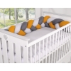 Knotted bumper Braided Cushion Pillow - gray-honey yellow-anthracite