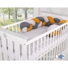 Knotted bumper Braided Cushion Pillow - gray-honey yellow-anthracite