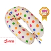 Maternity Pregnancy pillow- Dark polka dots on cream
