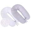 Maternity Pregnancy pillow- double-sided- Floral pattern Gray