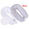Maternity Pregnancy pillow- double-sided- Floral pattern Gray