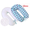 Maternity Pregnancy pillow- double-sided- Navy blue-mint dots