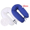 Maternity Pregnancy pillow- double-sided- Navy blue with white polka