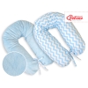 Maternity Pregnancy pillow- double-sided-Simple chevron blue