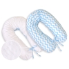 Maternity Pregnancy pillow- double-sided-Simple chevron blue-white