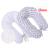 Maternity Pregnancy pillow- double-sided-Simple chevron Gray