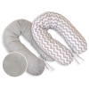 Maternity Pregnancy pillow- double-sided-Simple chevron Gray