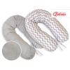 Maternity Pregnancy pillow- double-sided-Simple chevron Gray