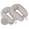 Maternity Pregnancy pillow- double-sided-Simple Gray stars